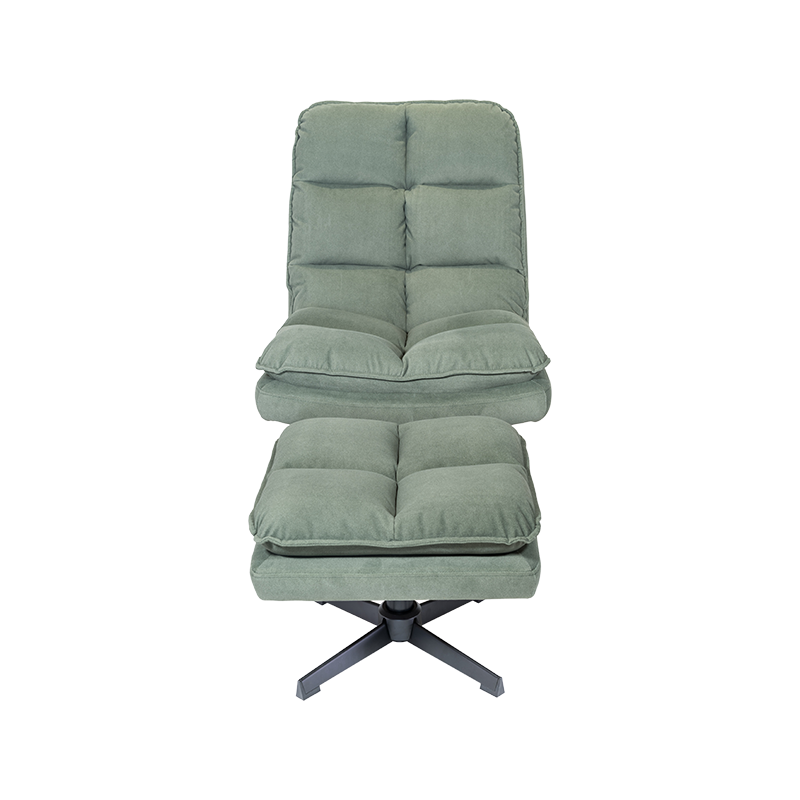 Zielony/biały 360 stopni obrotowy fotelik z footrest Home Lounge