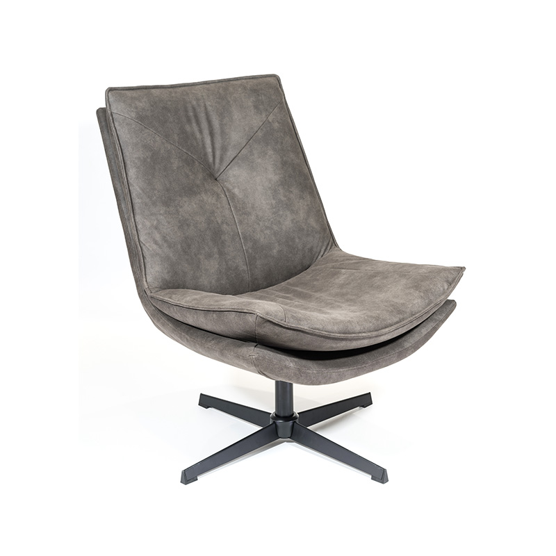 PU Rotating Lounge krzesło/krzesło akcentowe/krzesło rekreacyjne/okazjonalne krzesło z metalową podstawą